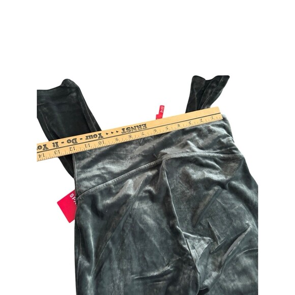 New SPANX Shiny Velvet High Waisted LEGGINGS-Dark Palm Green Sz M - Picture 5 of 8